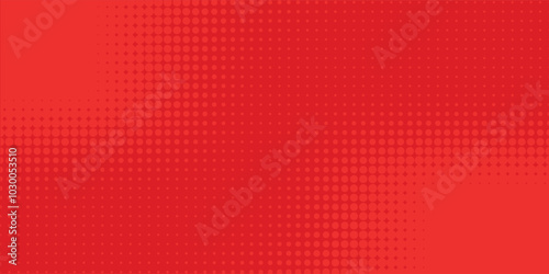 Abstract dots halftone red color pattern gradient texture with technology digital background.