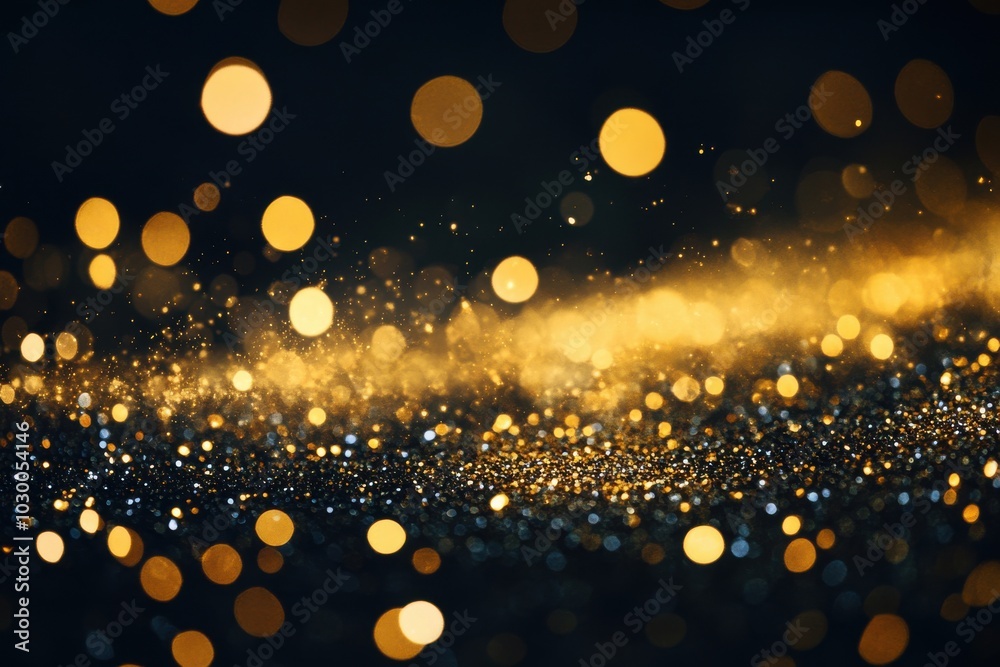 Dazzling metallic. Shining gold confetti. Twinkling glitter particles Dazzling metallic. Shining gold confetti. Twinkling glitter particles