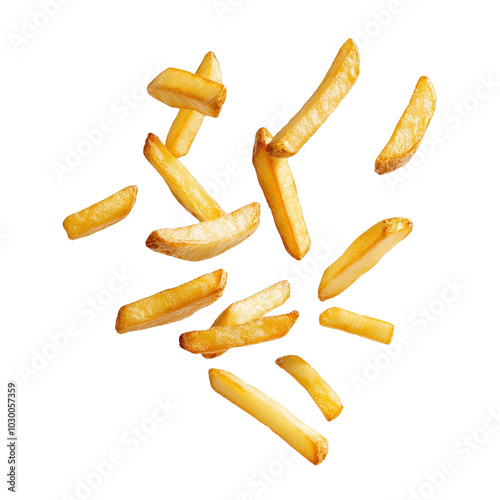 French fries floated in the air