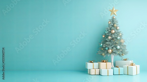 Whimsical Christmas Tree with Star Decoration