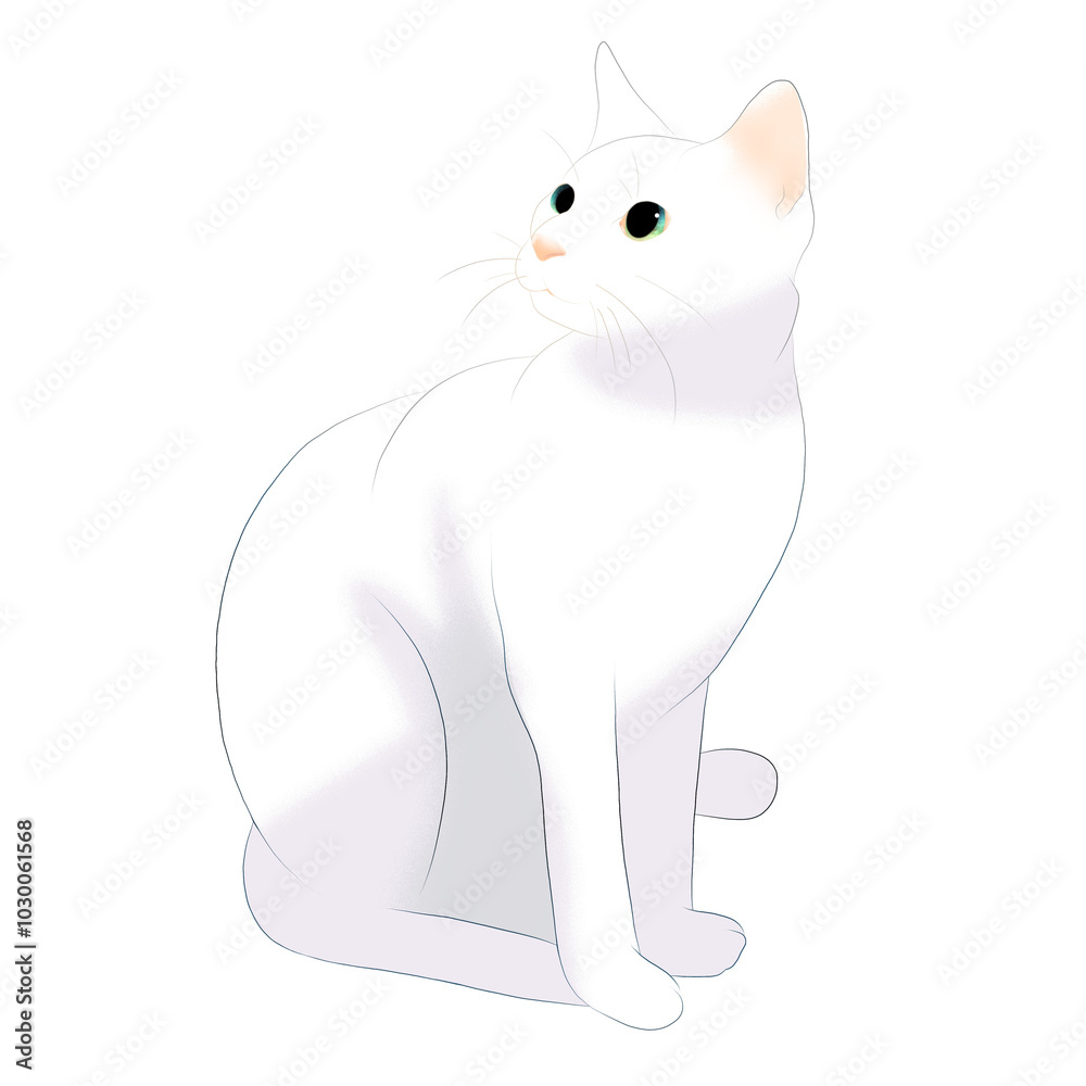 Obraz premium 白猫