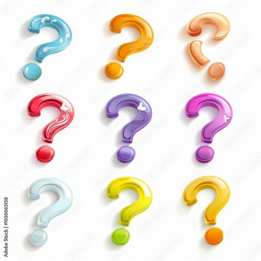 Question mark icon, quiz symbol, interrogation sign, simple rebus silhouette, questions emblem, faq set Question mark icon, quiz symbol, interrogation sign, simple rebus silhouette, questions emblem, faq set