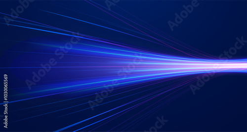 Abstract lines on dark background. Magic light effects. Graphic concept for your design.