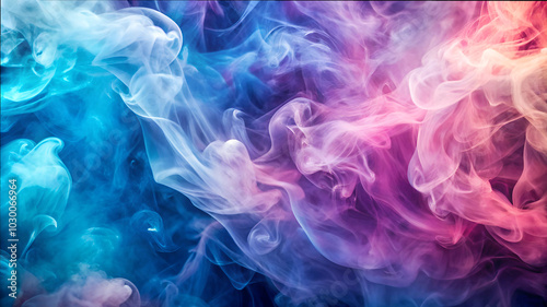 Vivid Smoke Spectrum Blue to Pink Gradient.