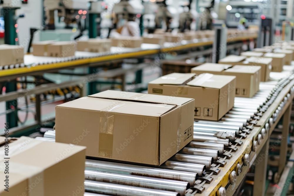 Cardboard parcel boxes for prepare delivering in the industrial business production line Cardboard parcel boxes for prepare delivering in the industrial business production line