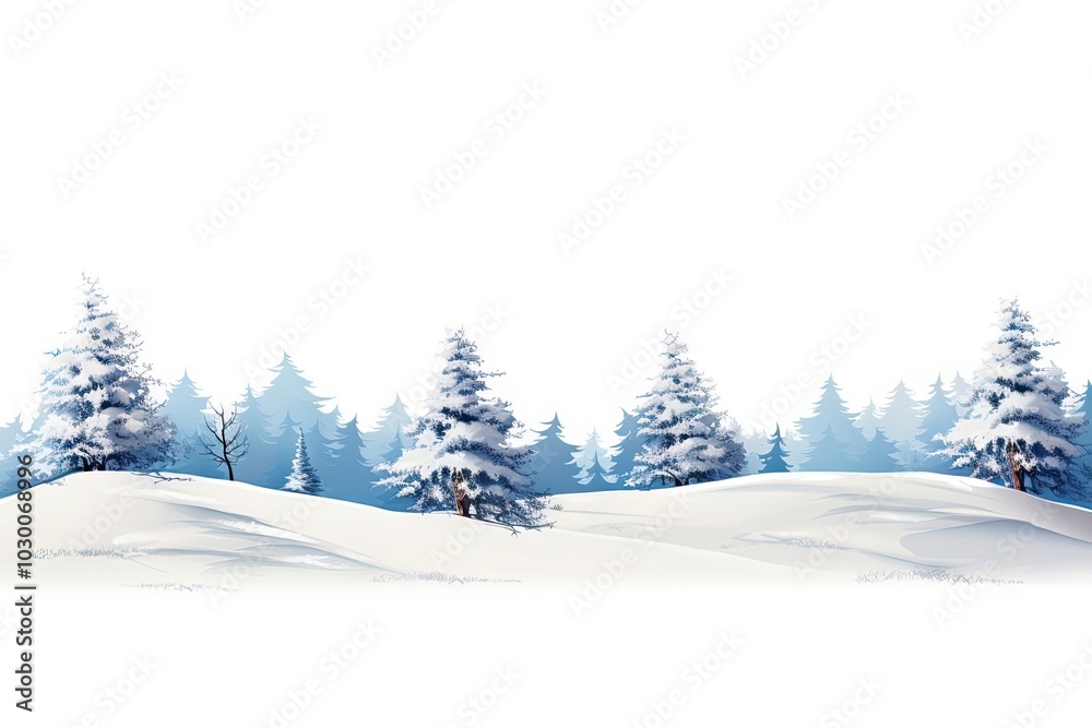 Snow winter landscape tree nature forest.