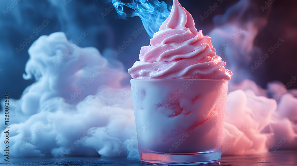 Flaming Ice Cream in a Glass with White Swirls of Smoke, Combining Bold Flavors and Dramatic Presentation, Perfect for Dessert Lovers Seeking Unique Culinary Experiences.
Flaming Ice Cream in a Glass with White Swirls of Smoke, Combining Bold Flavors and Dramatic Presentation, Perfect for Dessert Lovers Seeking Unique Culinary Experiences.