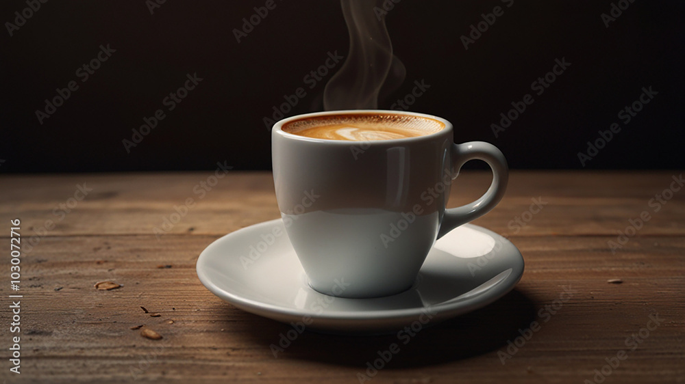 cup of coffee with beans cup of coffee with beans
