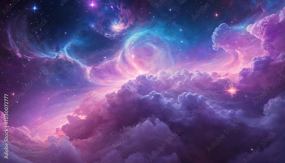 Fototapeta premium galaxy nebula purple blue wallpaper background interstellar, bright, way, graphic, beautiful, pink, world, wallpaper, black, glowing, color, starlight, orbit, stars, explosion, system, futuristic, 