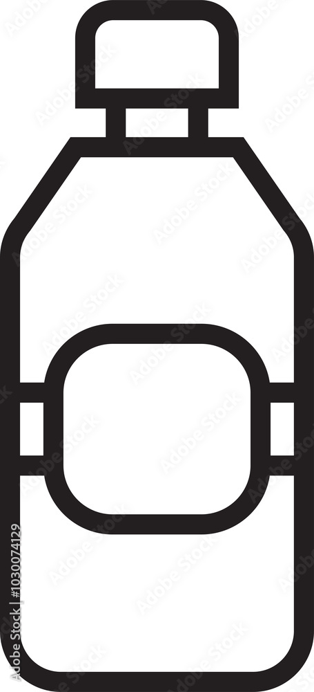 Beverage Bottle Line Icon Beverage Bottle Line Icon