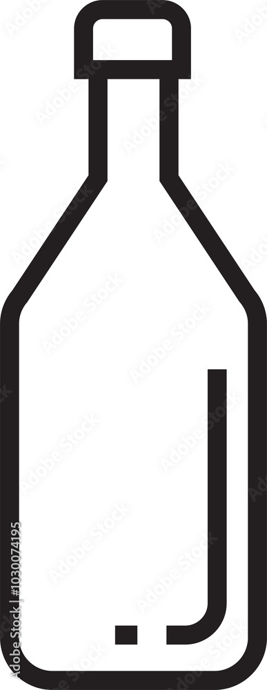 Naklejka premium Beverage Bottle Line Icon