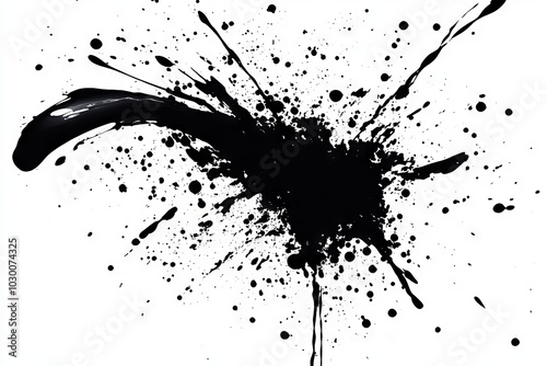 Splattered ink texture. Splatter painting background