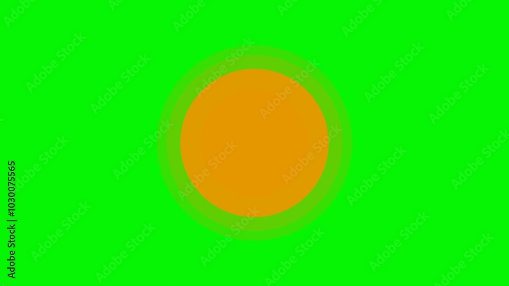 Transparent orange circle video transition with green screen background Transparent orange circle video transition with green screen background