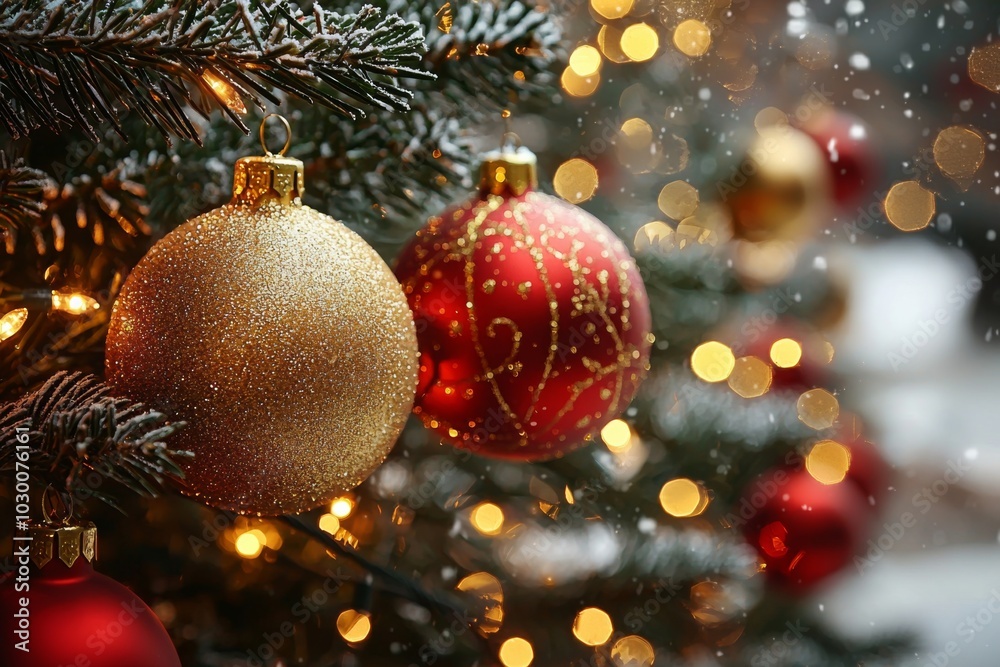 Christmas Season Background created with Generative AI Christmas Season Background created with Generative AI
