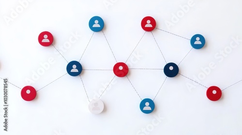 Global Network Connection, Interconnected Users in a Digital World