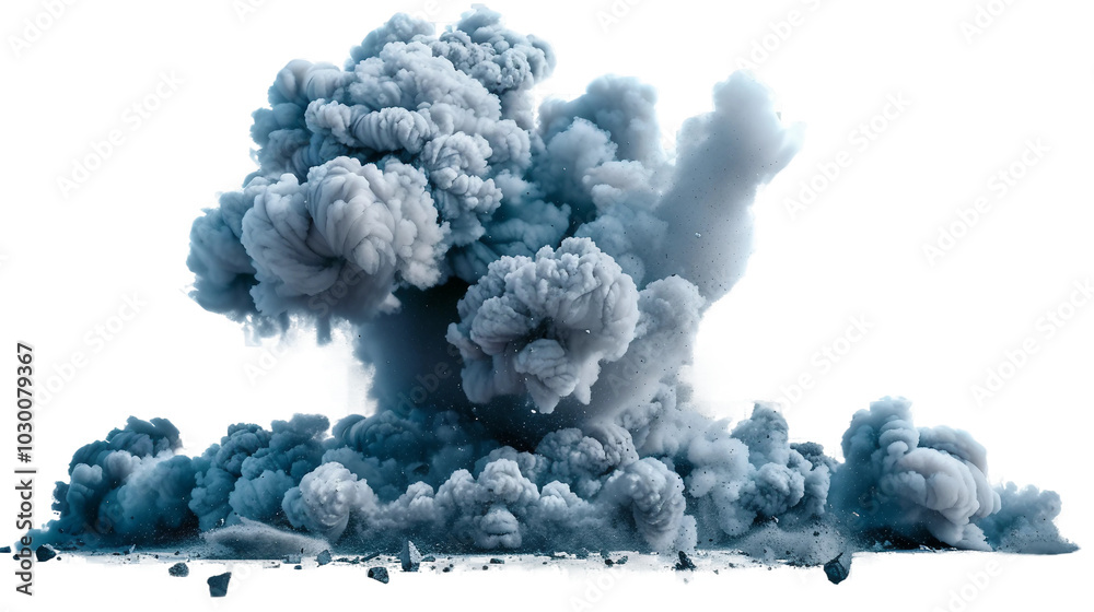 Explosive Dust Cloud Erupting with Force and Energy Explosive Dust Cloud Erupting with Force and Energy