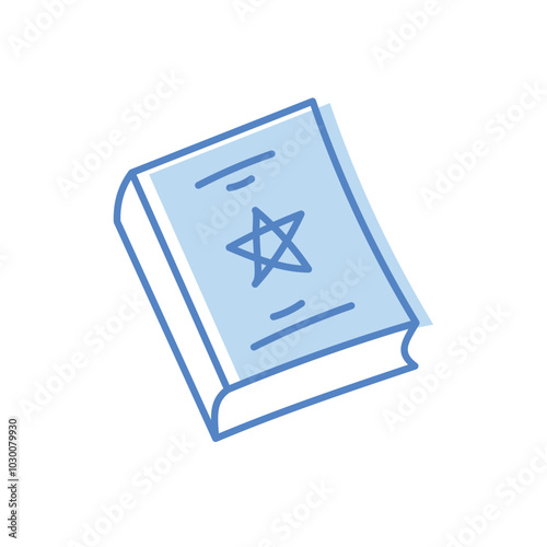 Bible hand draw doodle vector icon