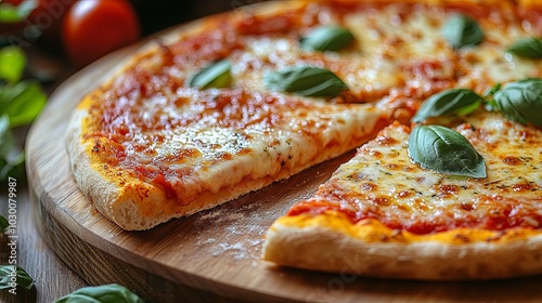 Close-Up Slice of Hot Pizza Ready to Enjoy