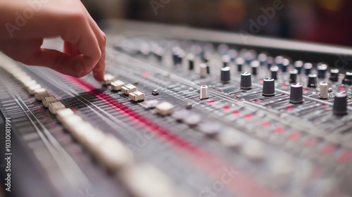 Sound Engineer Mixing.