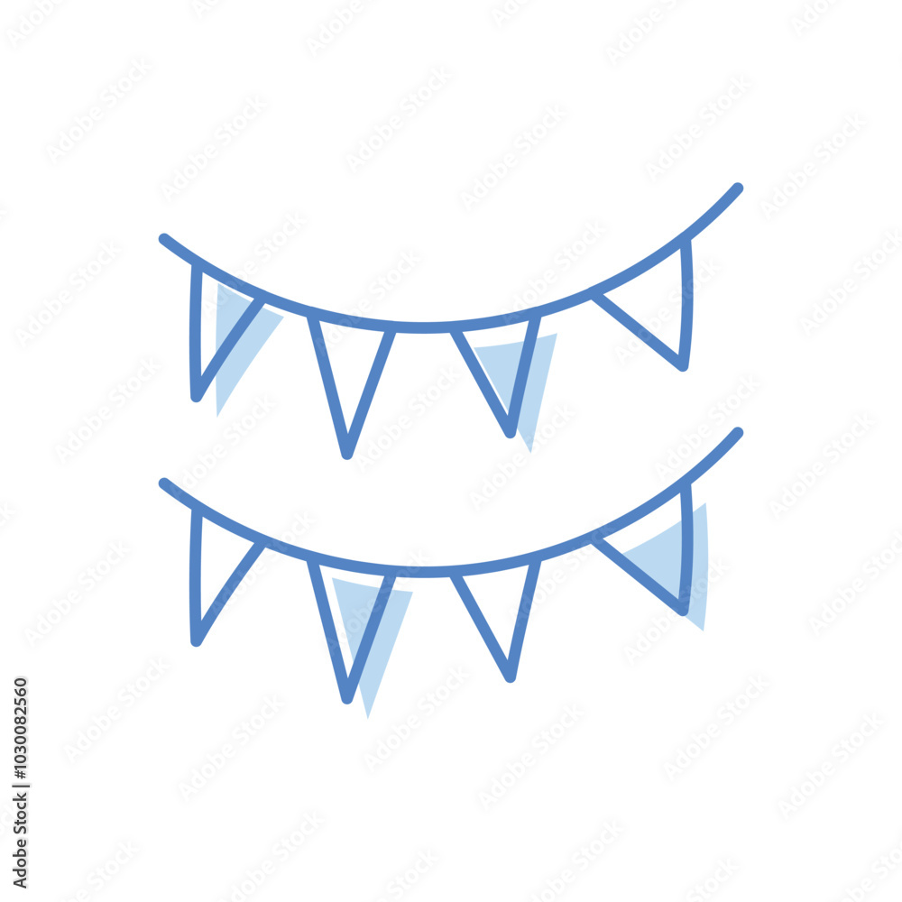 Spooky flag hand draw doodle vector icon Spooky flag hand draw doodle vector icon