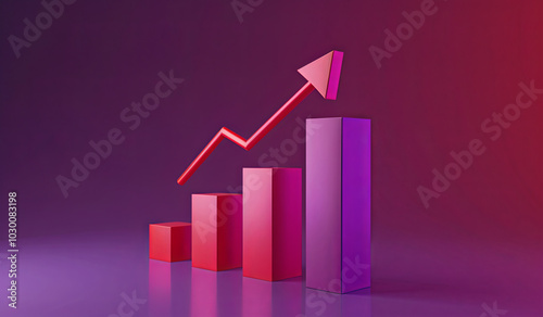 Rising Graph on Pink Background Free Download Rising Graph on Pink Background - GFXLoad