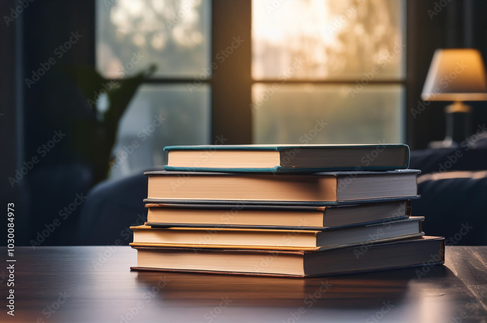 Mehrere Bücher gestapelt auf einem Tisch