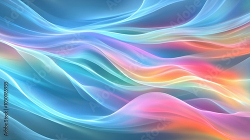 Wallpaper Mural Abstract background with flowing lines in blue, turquoise, pink, and orange colors. Torontodigital.ca