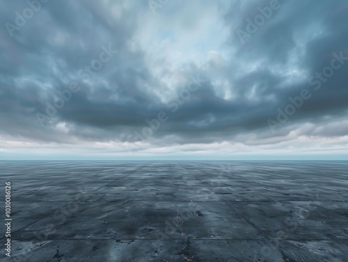 Fototapeta Naklejka Na Ścianę i Meble -  Dark stormy sky over the Baltic sea.