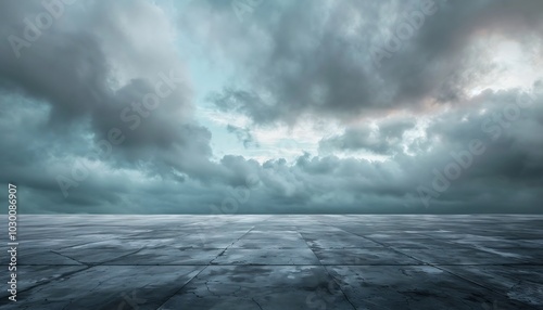Fototapeta Naklejka Na Ścianę i Meble -  Dark stormy sky over the Baltic sea.