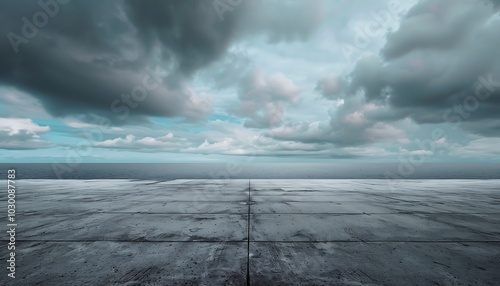 Fototapeta Naklejka Na Ścianę i Meble -  Dark stormy sky over the Baltic sea.