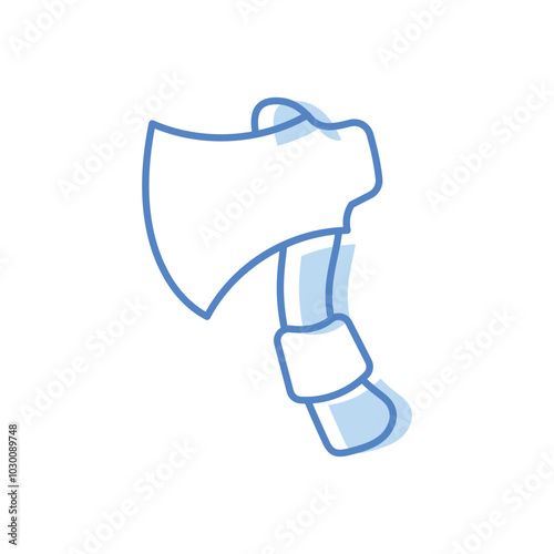 Axe hand draw doodle vector icon