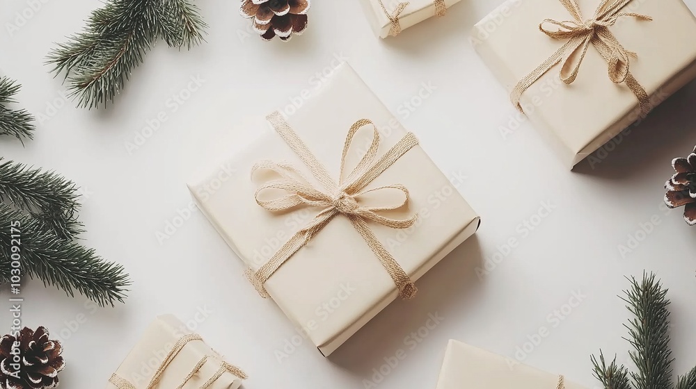 Empty of Christmas on Background. Blank Christmas. Gifts. Empty of Christmas on Background. Blank Christmas. Gifts.