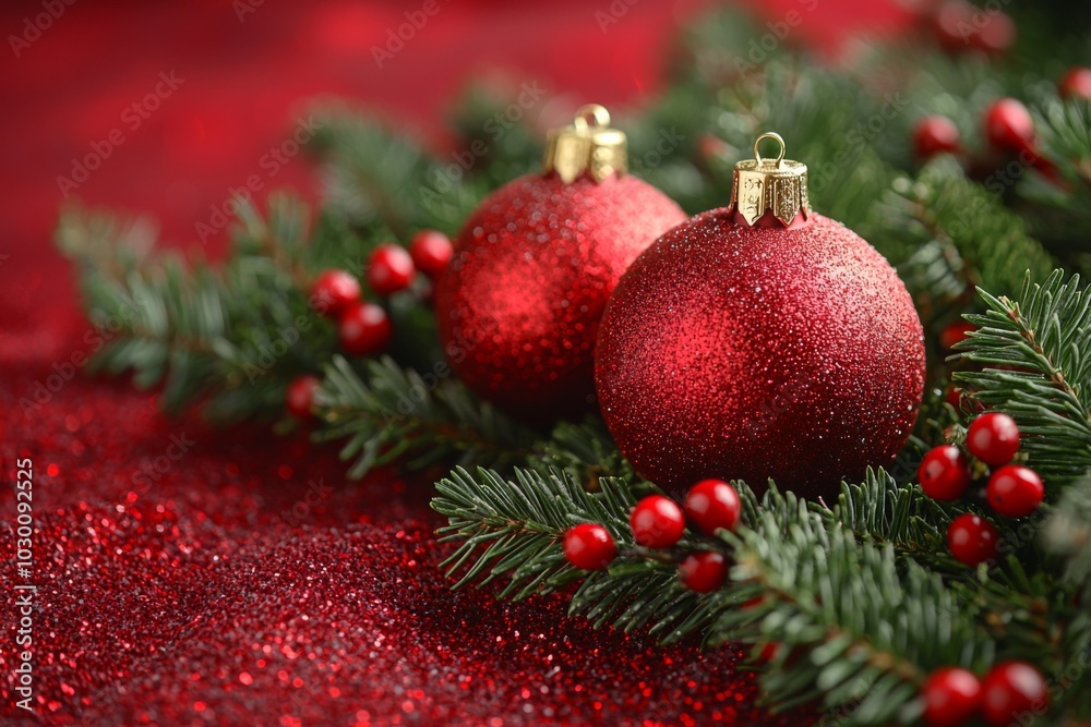 Christmas Season Background created with Generative AI Christmas Season Background created with Generative AI