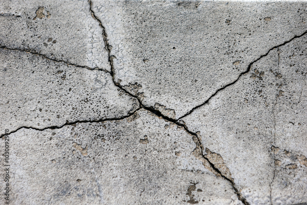 Obraz premium Cracked wall concrete texture high resolution photo