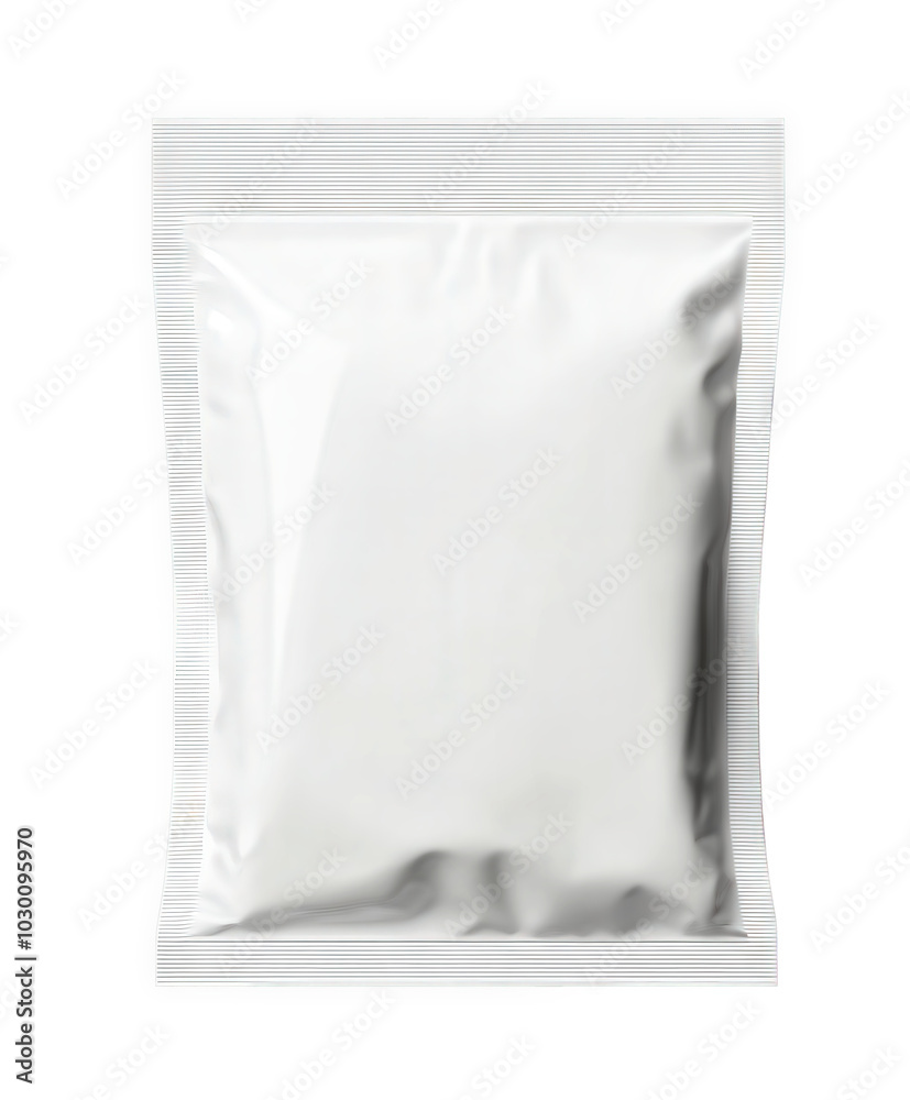 White metallic Foil Packaging Pouch on Transparent Background – Isolated Product Mockup White metallic Foil Packaging Pouch on Transparent Background – Isolated Product Mockup