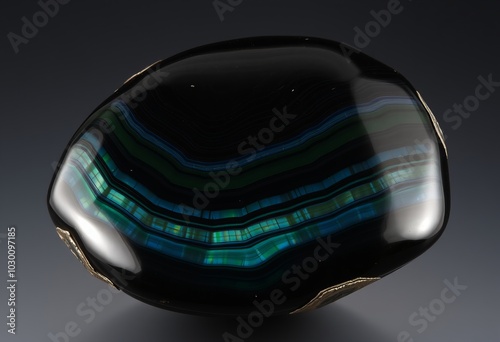 creative Obsidian A naturally occurring volcanic glass with a sm photo