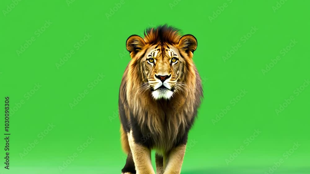 Lion Resting on Green Background
Lion Resting on Green Background