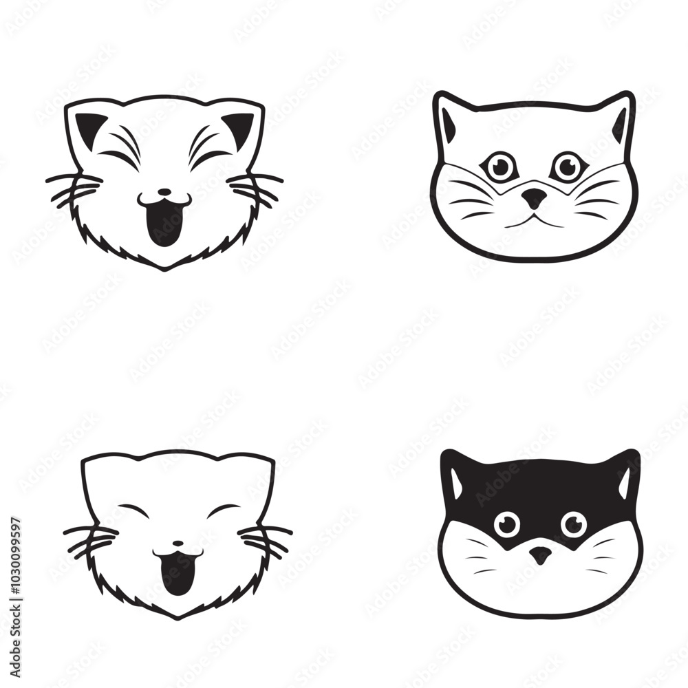 Fototapeta premium Cat Silhouette Illustration