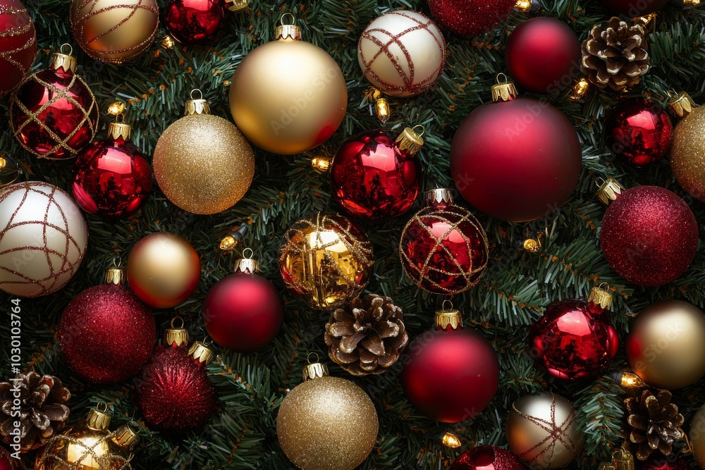 Christmas Season Background created with Generative AI Christmas Season Background created with Generative AI