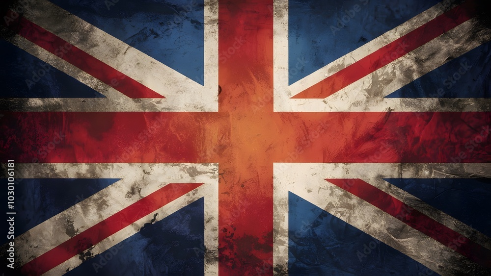 Fototapeta premium Grunge UK flag