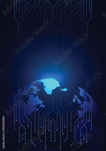 world network, future, space, galaxy, planet, computer, artificial intelligence, connecting people to all corners of the world
