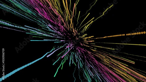 Neon Fireworks Particle Animation