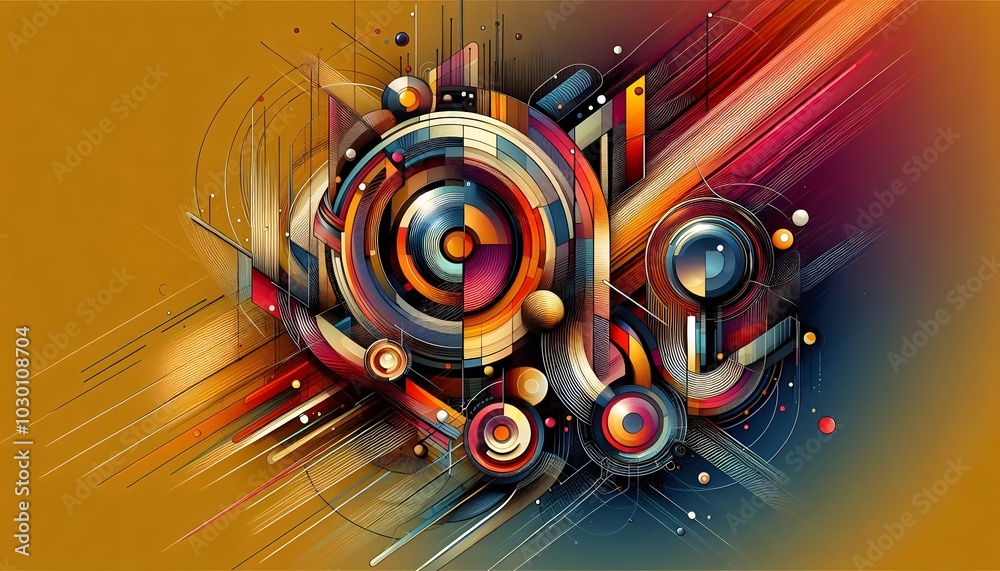 Obraz premium Abstract background with geometric shapes