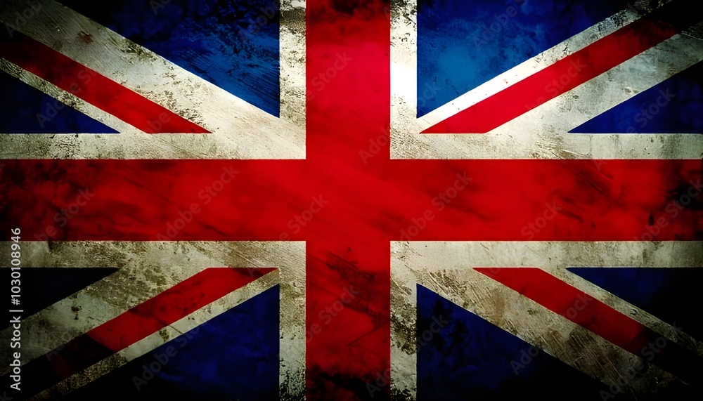 Fototapeta premium Grunge UK flag
