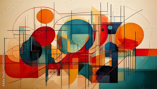 Abstract background with geometric shapes