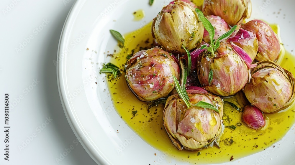 Elegant Artichokes on a Stylish Plate Elegant Artichokes on a Stylish Plate