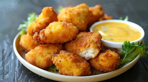 Crispy Fried Chicken Tenders with Dipping Sauce