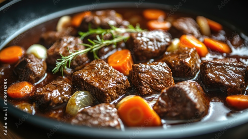 Rustic Beef Bourguignon in a Pan Rustic Beef Bourguignon in a Pan