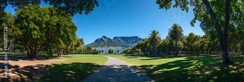 Green Point Park in Cape Town with Lion's Head peak in the background