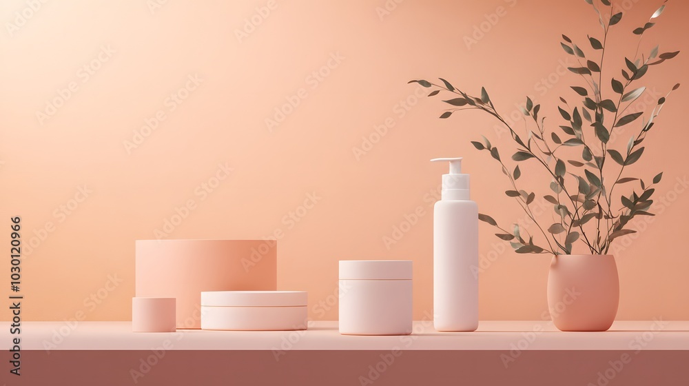 105. **A minimalist background of subtle hues creating a calming atmosphere for the product. 105. **A minimalist background of subtle hues creating a calming atmosphere for the product.